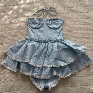 SELKIE The Baby Blue Polka Dot Clubhouse Swim Dress!